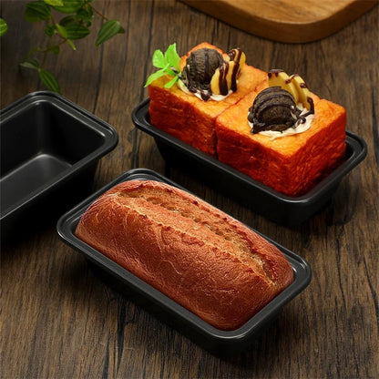 LMETJMA Nonstick Baking Bread Loaf Pan Carbon Steel Toast Bread Pan Tin Kitchen Rectangle Bakeware for Brownies Meatloaf JT233