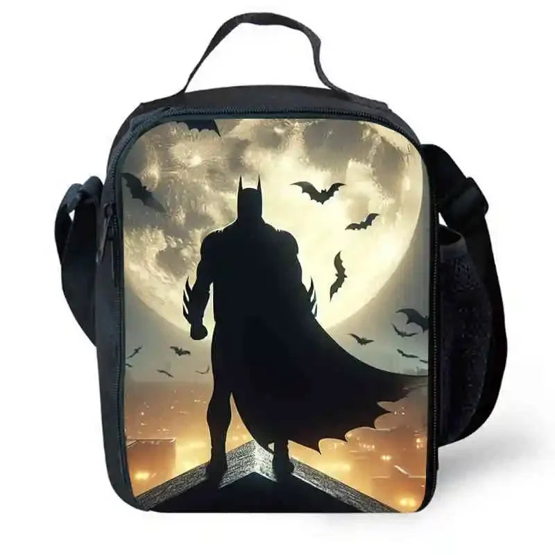 Cartoon Super Hero B-BatmanS Child School Backpack,Lunch Bags,Pencil Bags For Kindergarten,Best Gift For Boys and Girls