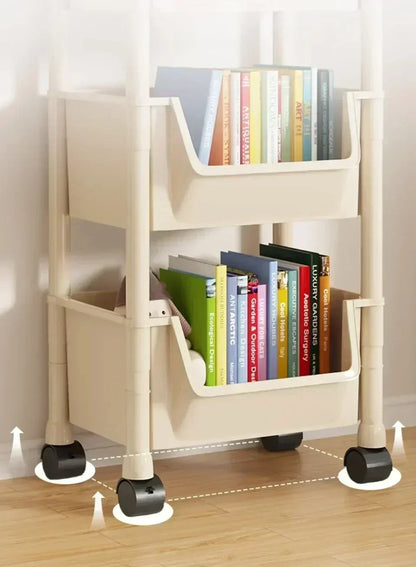 Trolley Bookshelf Kitchen Storage Rack Kitchen Corner Narrow Slit Storage Cabinet Bathroom Living Room Home Organizer