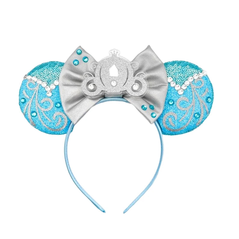 2023 Newest Mickey Mouse Ears Headband Kid Adult Festival Party Sequins Bow Hairband Women Baby Girl Party Hair Accessories Gift