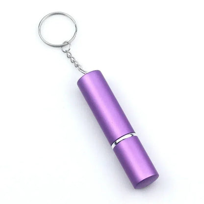 Empty Spray Tank Crystal Keychain Mini Reusable Portable Edc Outdoor Safety Protection Self Defense Keychain Accessories Travel