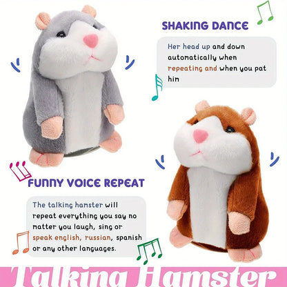 New 15cm Lovely Talking Hamster Speak Talk Sound Record Repeat Stuffed Plush Animal Kawaii Hamster Toys For Children Gifts