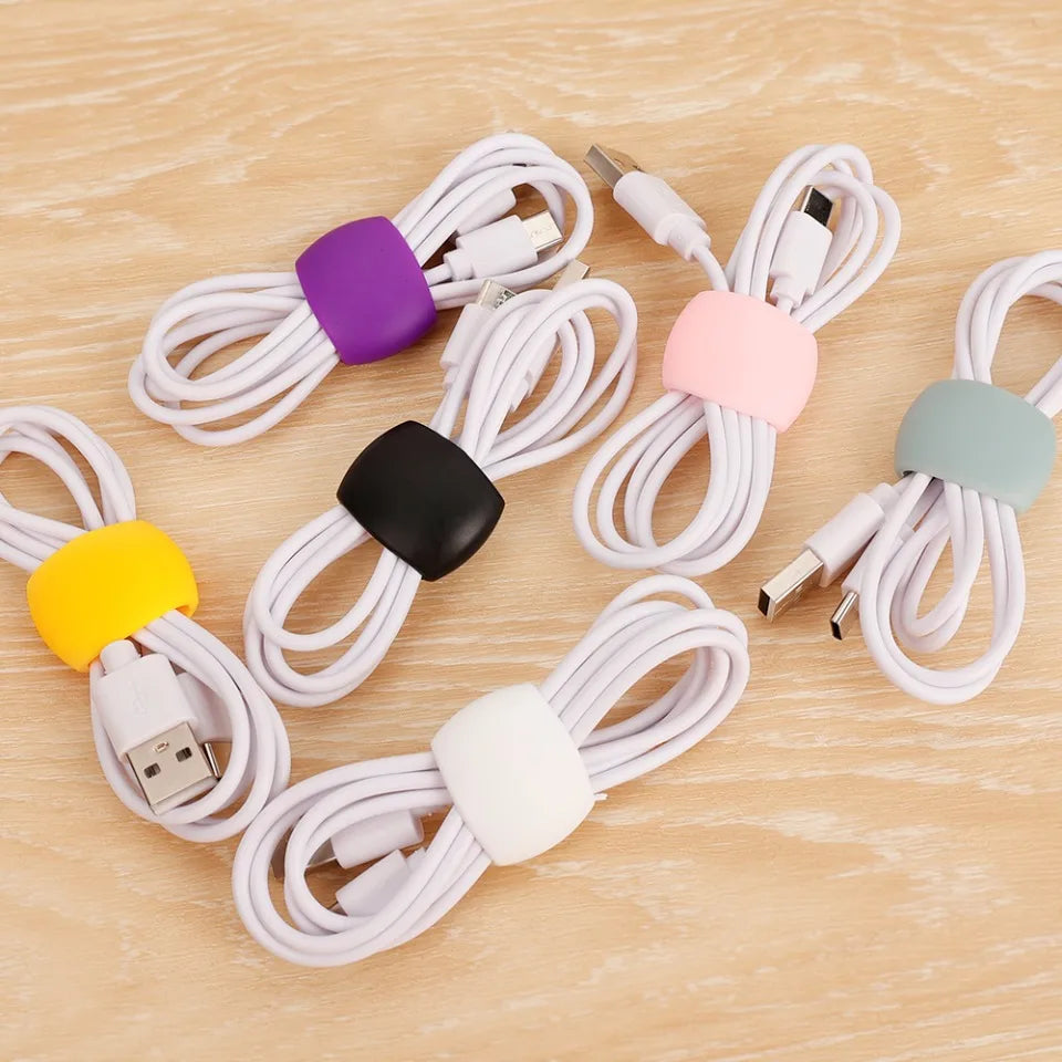 20/10/5 Pcs Charge Cable Protectors Travel Data Cord Clip Decoration Earphone Charging Cables Storage Buckle Cable Organizer