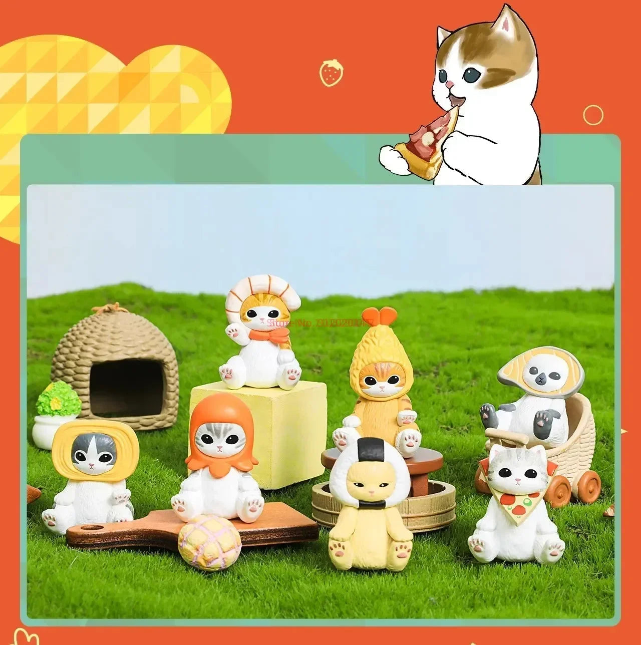 Authentic Mofusand Mini Blind Bag Toys 2nd Generation Kawaii Kitan Fried Shrimp Shark Cat Ornaments Blind Box Toy Gifts For Kids