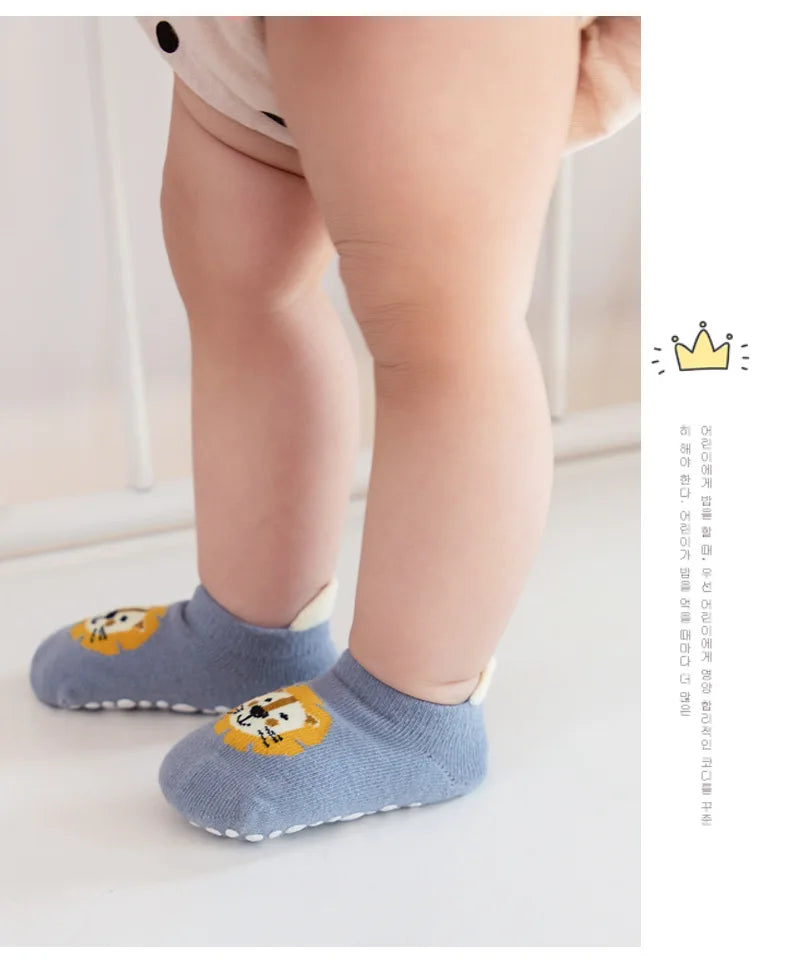 3 Pairs/Lot Newborn Baby Socks Kids Boys Girls Cotton Cartoon Soft Sock Children Toddler Non-Slip Short Socks For 0-3 Years