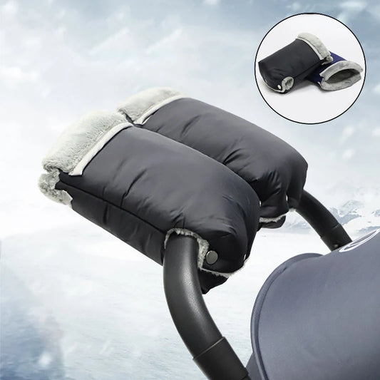 2pcs Winter Warm Stroller Gloves Waterproof Gloves Pram Accessory Stroller Mitten Winter Warm Gloves pram hand muff Mitten baby