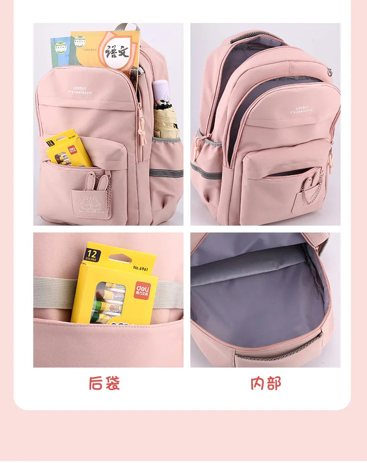 girls school bag for kids purple school backpack for girls children pink bookbag primary students gift large capacity backpack