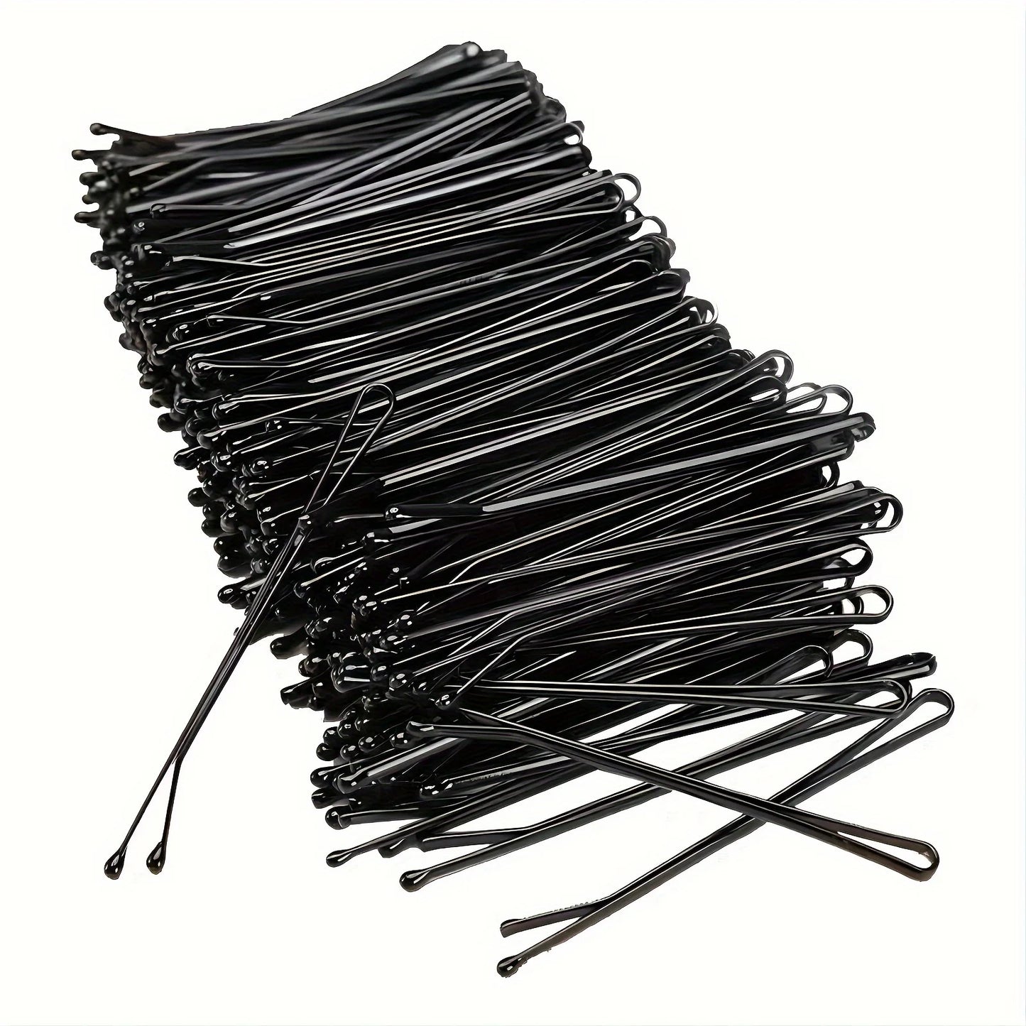 50/100pcs Classic Black Hair Clips For Girls - 2.17inch Alloy Bobby Pins, Fashionable Accessory For Teens & Up