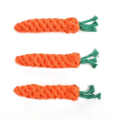 1pc Pet Knot Toy for Dog and Cat Carrot Shape Dog Chew Toys Cotton Rope Toys for Indoor Dogs Cat Toys Dog Accessories