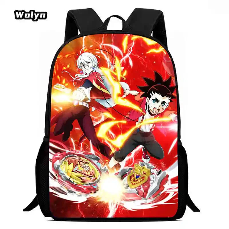 Anime-Bey-Blade Child School Backpack With Cartoon Lunch Bags Cartoon Pencil Bags School Bags for Boys Girls Best Gift