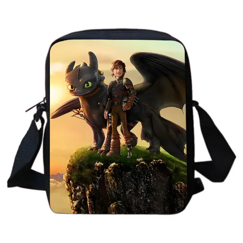 Cartoon How to T-Train Your D-Dragon Child School Backpack With Shoulder Bags Pencil Bags,School Bags for Boys Girls,Best Gift