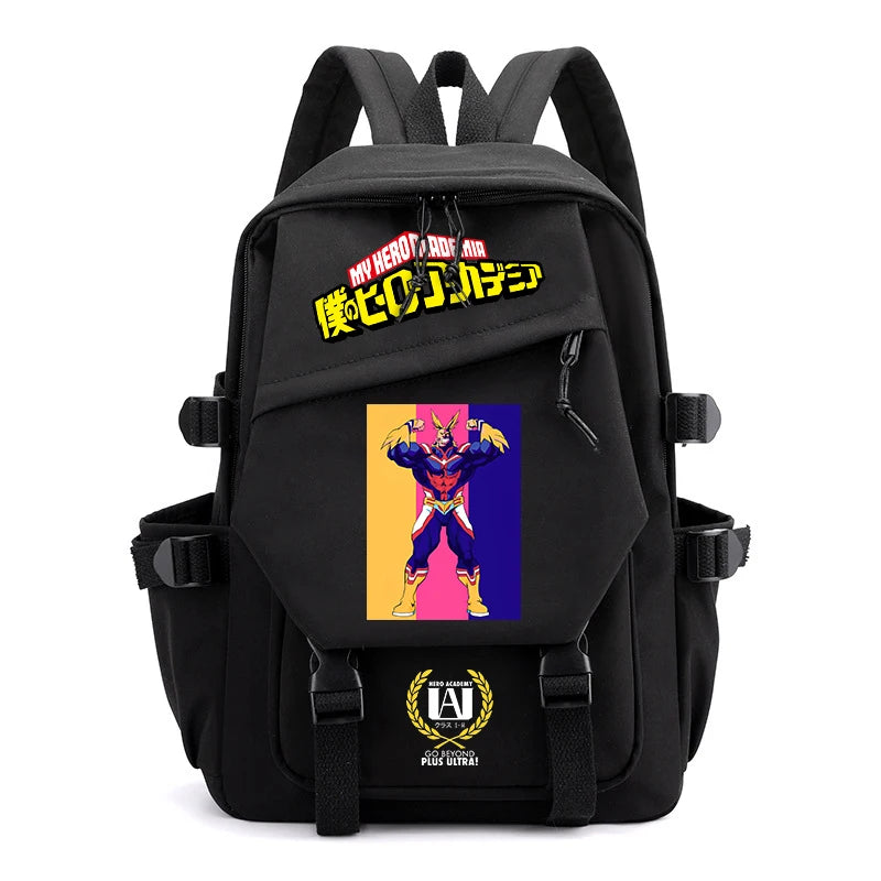 My Hero Academia cartoon backpack for primary and secondary school students black girl bag kids back to school gift