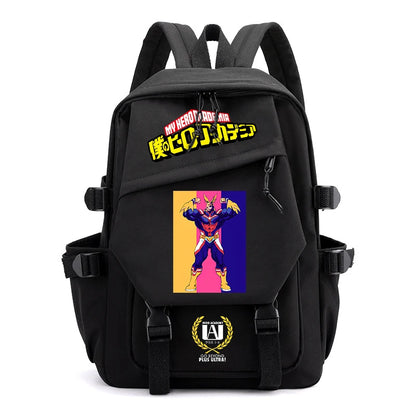 My Hero Academia cartoon backpack for primary and secondary school students black girl bag kids back to school gift