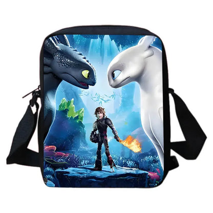 Cartoon How to T-Train Your D-Dragon Child School Backpack With Shoulder Bags Pencil Bags,School Bags for Boys Girls,Best Gift