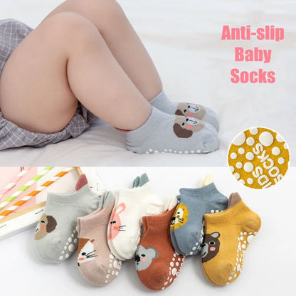 3 Pairs/Lot Newborn Baby Socks Kids Boys Girls Cotton Cartoon Soft Sock Children Toddler Non-Slip Short Socks For 0-3 Years