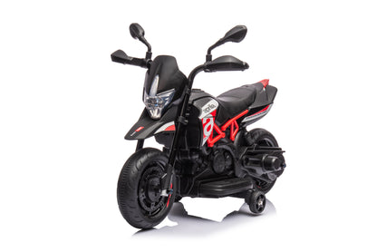 Red, Licensed Aprilia Electric Motorcycle, 6V Kids Motorcycle, Ride On Toy w/Training Wheels, LED Lights, Sounds & Music, Batter