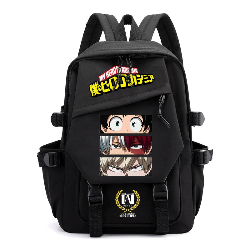 My Hero Academia cartoon backpack for primary and secondary school students black girl bag kids back to school gift