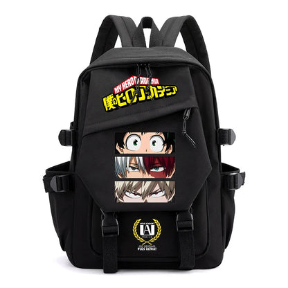 My Hero Academia cartoon backpack for primary and secondary school students black girl bag kids back to school gift