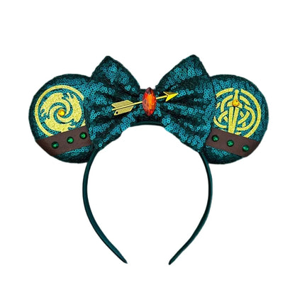 2023 Newest Mickey Mouse Ears Headband Kid Adult Festival Party Sequins Bow Hairband Women Baby Girl Party Hair Accessories Gift