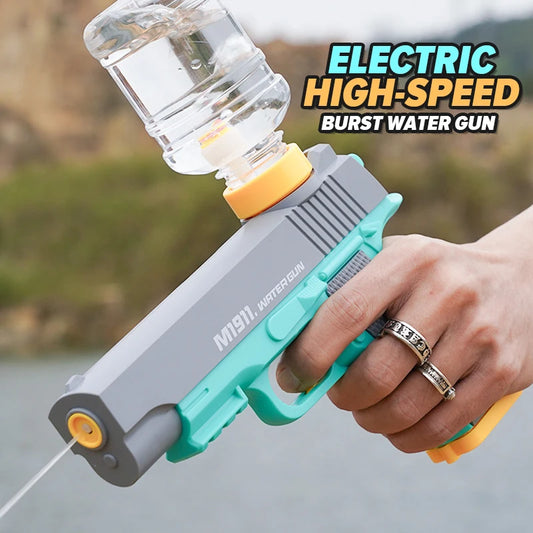 Electric Water Gun Kids Toy High Speed Burst Soaker Automatic Blaster Large Capacity Summer Outdoor Beach Games Childern Gift