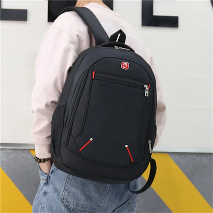 Large-capacity Student School Bag Casual Solid Color Backpack Material Oxford Men Women Backpack Multi-functional Simple Bag