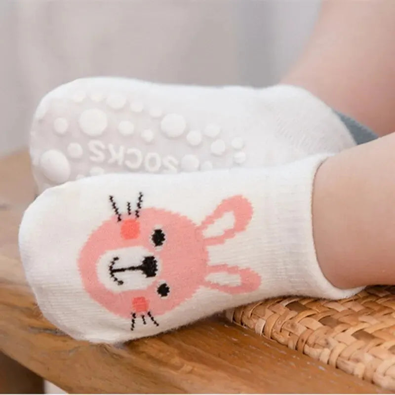 3 Pairs/Lot Newborn Baby Socks Kids Boys Girls Cotton Cartoon Soft Sock Children Toddler Non-Slip Short Socks For 0-3 Years