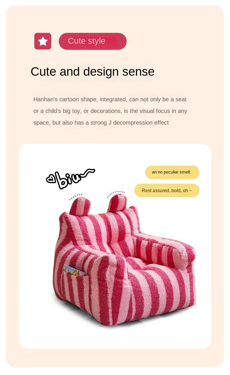 X&D Lamb Wool Casual Lightweight Children's Sofa Baby Reading Corner Internet Celebrity Lazy Sofa Chair Mini Cute Small Sofa Hot