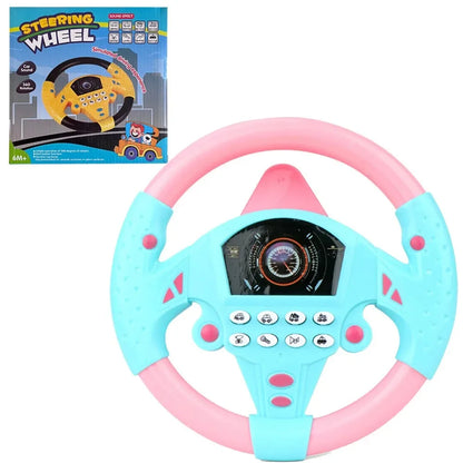 Kids Electric Simulation Steering Wheel Toy With Light And Sound Educational Children Co-Pilot Children'S Car Toy Vocal Toy Gift