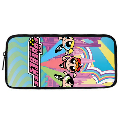 3 pcs set Cute Anime Powerpuffs Girlss Child School Backpack with Lunch Bags ,Pencil Bags ,School Bags for Boys Girls Best Gift