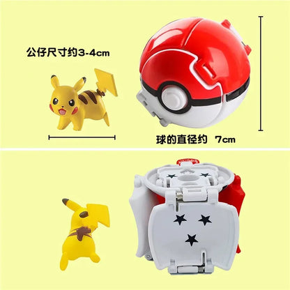 Pokemon Elf Ball Pokeball Anime Figure Cartoons Pikachu Charizard Piplup Kyogre Pocket Monster Pet Anime Action Model Toy Gifts