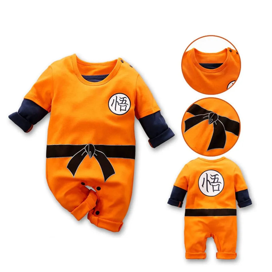 Baby Anime Clothes Vegeta Rompers Newborn Kuririn Roshi Training Outfit Infant Kids Halloween Cartoon Cosplay Costume Jumpsuit