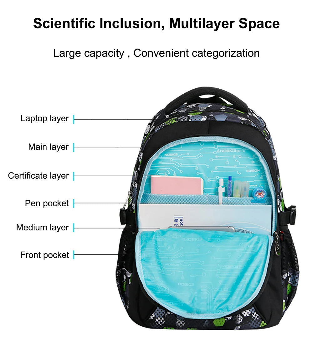 printing football schoolbag cut anime backpack travel bag soccers school bags for teenage boys mochila escolar infantil menino