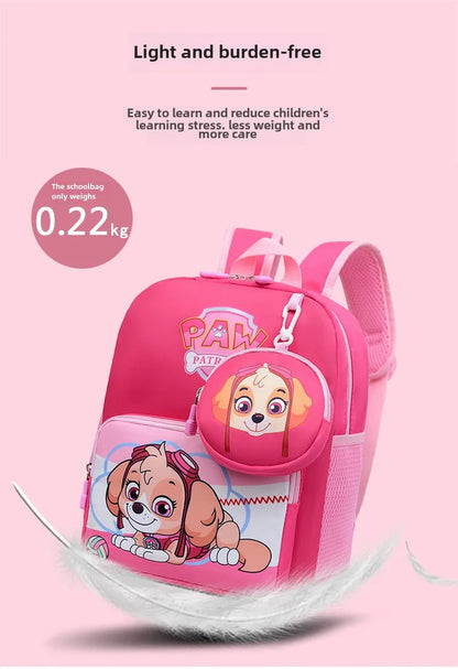 PAW Patrol Backpack School Bag High Capacity Waterproof Travel Storage Bags for Student Chase Skye Schoolbag Gifts for Children