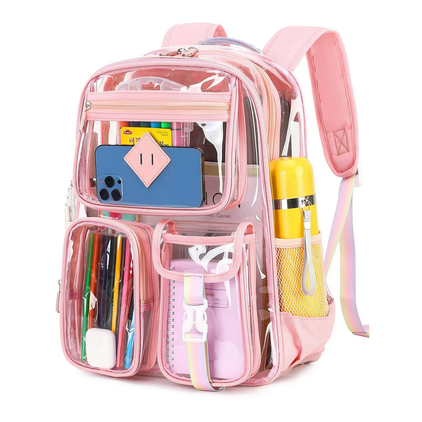 Large Clear Backpack Heavy Duty Stadium Approved Girls Backpack Waterproof Pvc Transparent Backpacks for Girls