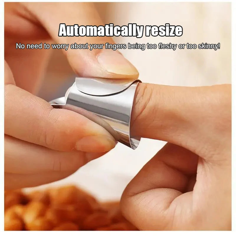 Stainless Steel Finger Protector Anti-cut Finger Guard Safe Vegetable Cutting Hand Protecter Kitchen Gadgets Kitchen Accessories