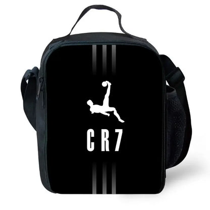 Cartoon C-CR7 Football-Stars Child Backpack,Lunch Bags,Pencil Bags for 4-8 Years Old Anime School Bags for Boys Girls Best Gift