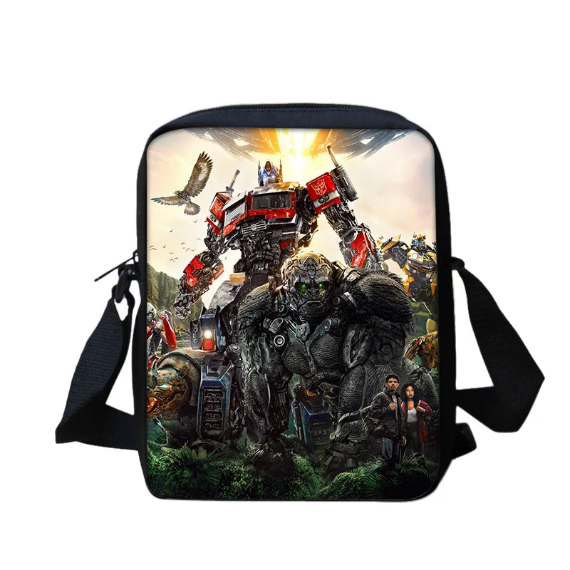 T-Transformers Popular Movies Child School Backpack 3pcs Set Shoulder Bags Pencil Case Book Bags for Boys Girls Best Gift