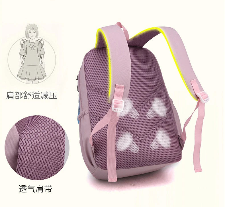 Girl Children Backpack School Bag Back Pack Pink For Kid Child Teenage Schoolbag Primary Kawaii Cute Waterproof Little Class Kit