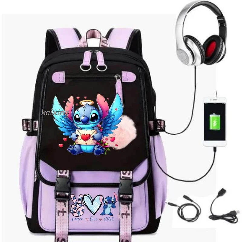 Hot Disney Lilo Stitch Backpack Girls Boys Student Teenager Back To School Rucksack Schoolbag Leisure Bag Women Mochilas Escolar