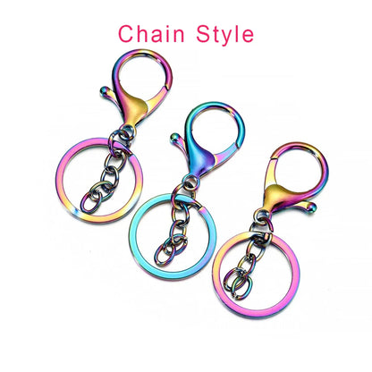 5pcs/lot Key Ring 30mm Keychain Long 70mm Lobster Clasp Key Hook Keyrings For Jewelry Making Finding DIY Key Chains Accessories