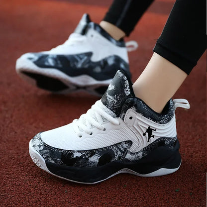 2024 New Boys Brand Basketball Shoes for Kids Sneakers Thick Sole Non-slip Children Sports Shoes Child Boy Basket Trainer Shoes