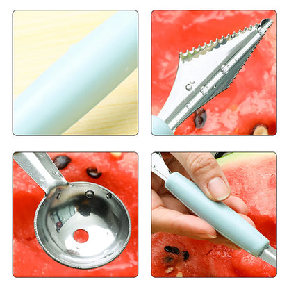 DIY Melon Scoops Ballers Multi Function Fruit Carving Knife Watermelon Baller Scoop Fruit Useful Things For Kitchen Accessories