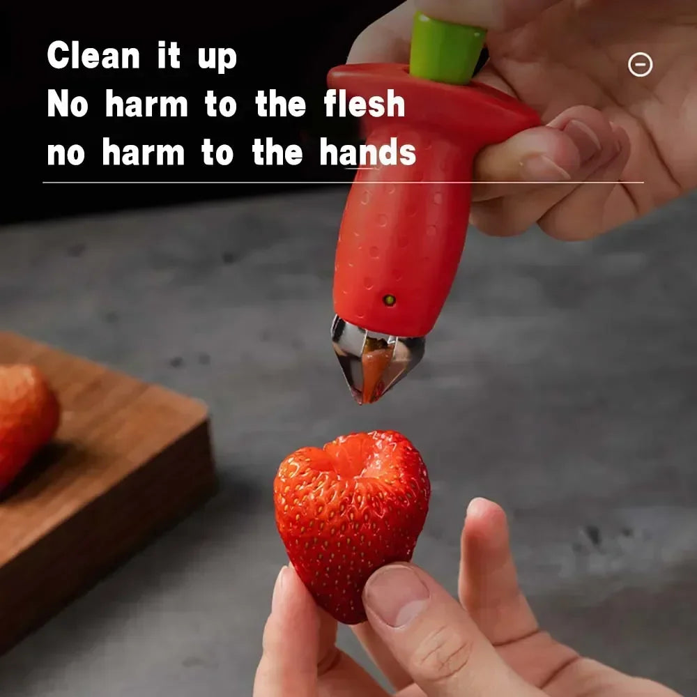 Strawberry Huller Pineapple Cutters Novel Tomato Stalks Remover Fruit Core Remover Strawberry Leaf Cleaner Kitchen Gadgets