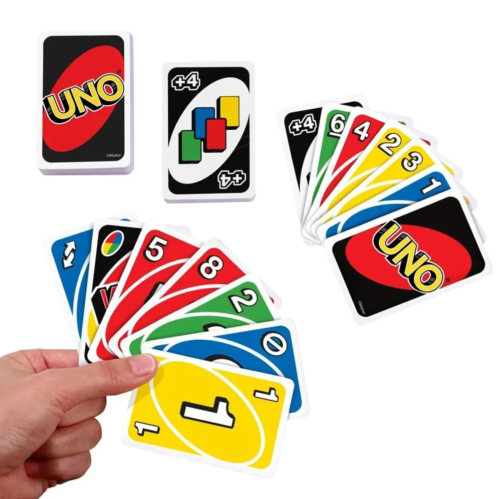 Mattel UNO Games Family Funny Entertainment Board Game Fun Playing Cards Kids Toys Gift Box uno Card Game