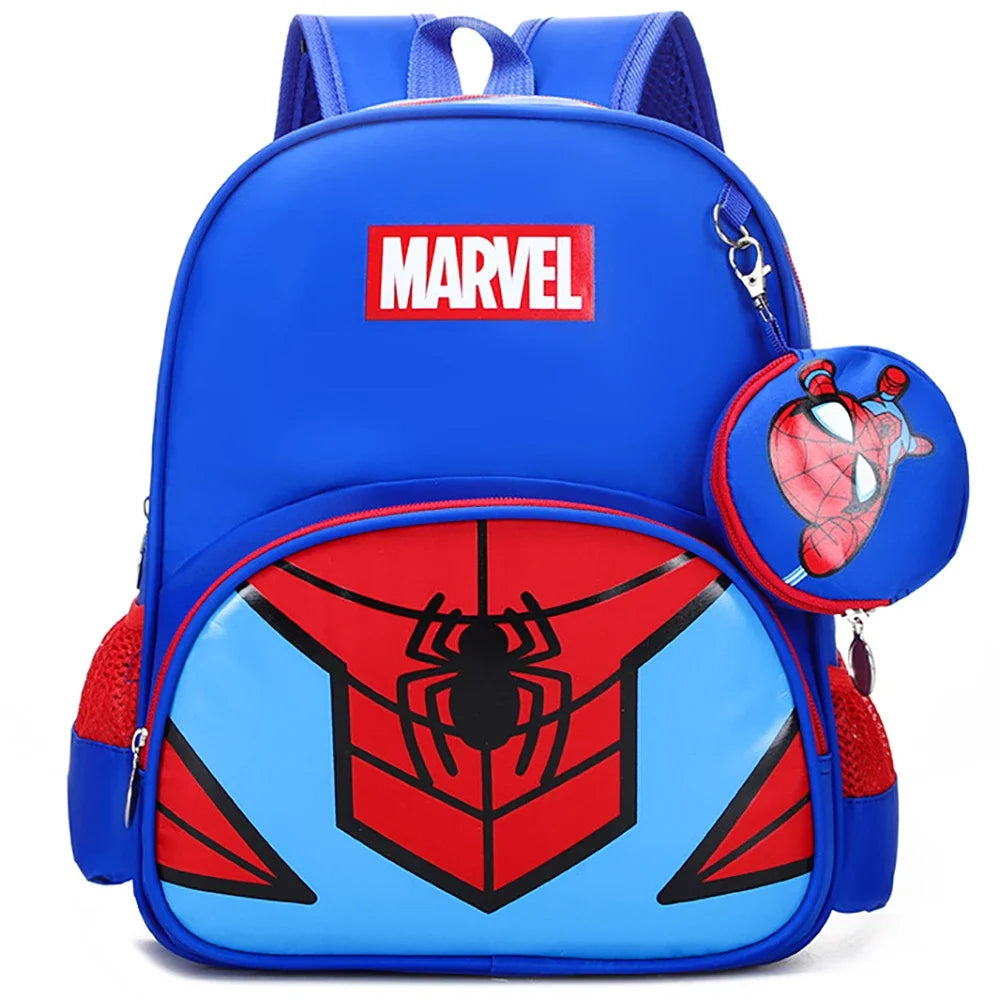 New Disney Backpacks For Children Cartoon Spider Captain Boys Shoulders Bags Students Fashion Schoolbags Large Capacity