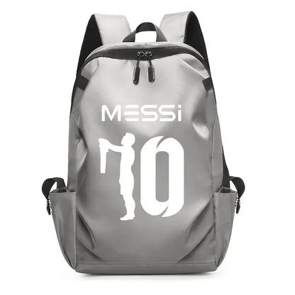 Football Super Stars MES SI Backpack Boy Girl Unisex College Student Backpack Women Men Laptop Teens Student USB Port Rucksack