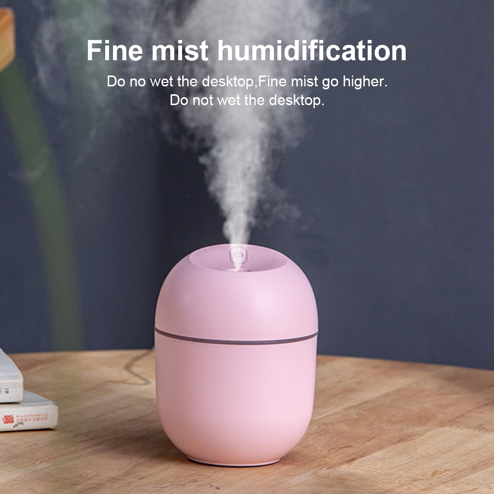 Portable USB Ultrasonic Air Humidifier Essential Oil Diffuser Car Purifier Aroma Anion Mist Maker with LED Lamp Romantic Light