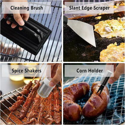 41 Pcs Grill Tools Utensils Set Griddle Accessories Kit for Outdoor Grilling BBQ Gift for Men Grill Utensils Set