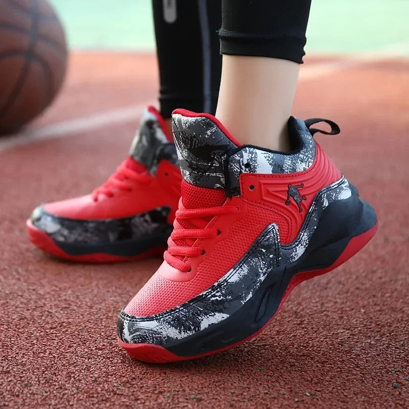 2024 New Boys Brand Basketball Shoes for Kids Sneakers Thick Sole Non-slip Children Sports Shoes Child Boy Basket Trainer Shoes