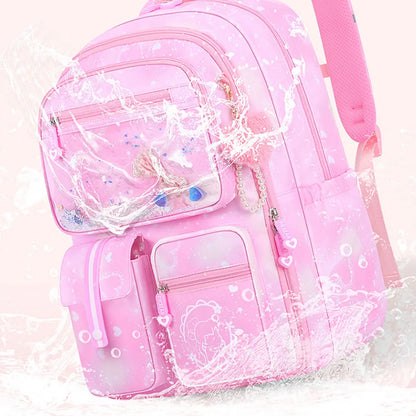 Cute Backpack for Primary School Student Stylish Portable Versatile Bookbag Breathable Preschool Books Bag